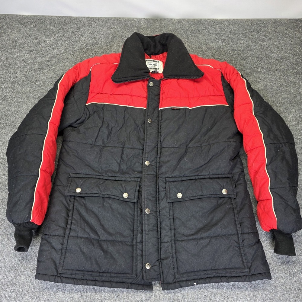 Vintage‎ Yamaha Snowmobile Jacket Coat Men Large Red White Black Color Block